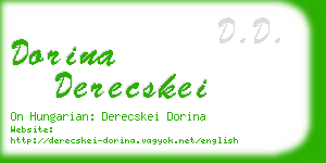 dorina derecskei business card